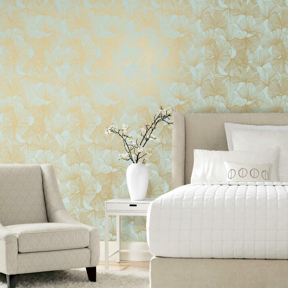 ginkgo-leaves-peel-and-stick-wallpaper-gold-york-wallcoverings-rmk11602wp