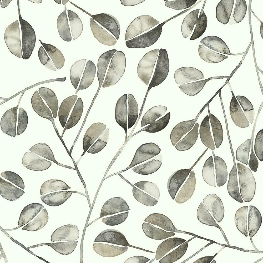 Cat Coquillette Eucalyptus Peel & Stick Wallpaper - Dark Gray - York Wallcoverings - RMK11653WP