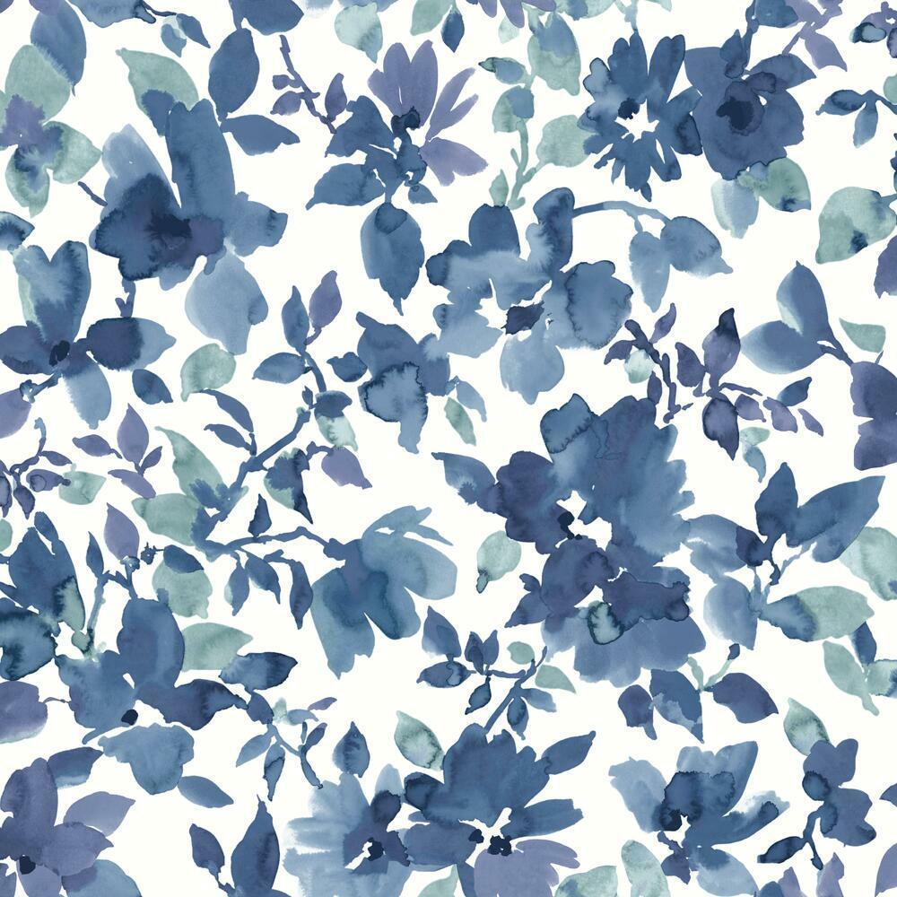 watercolor-floral-peel-and-stick-wallpaper-blue-york-wallcoverings-rmk11700wp