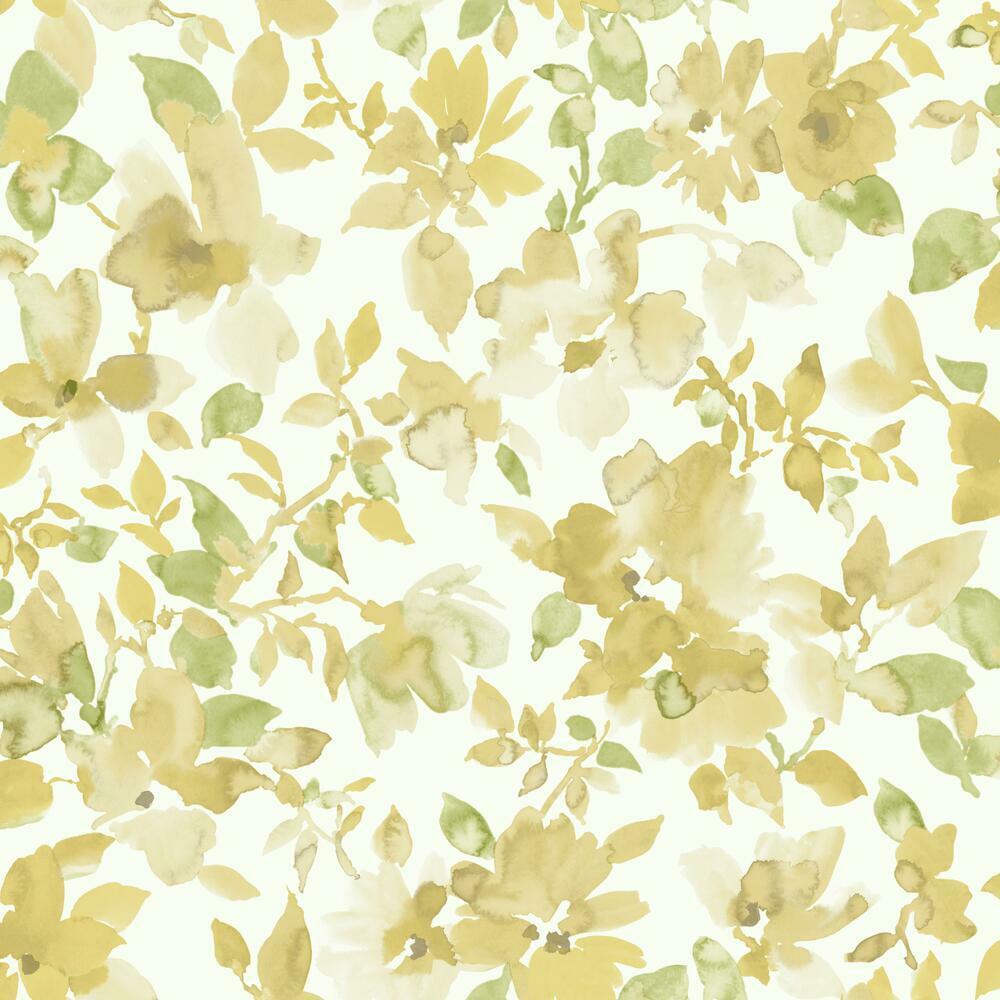 watercolor-floral-peel-and-stick-wallpaper-yellow-york-wallcoverings-rmk11701wp