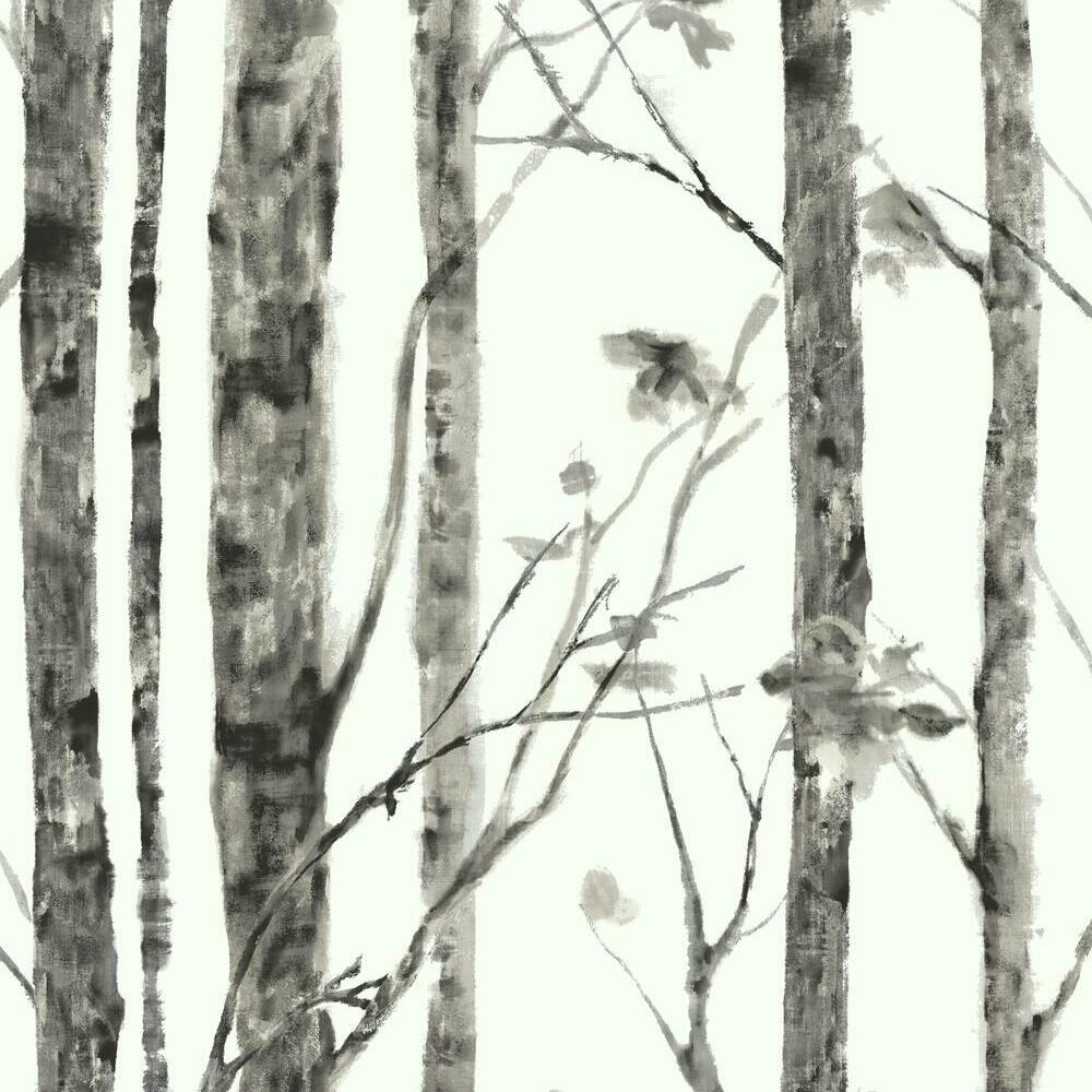 Trees Peel and Stick Wallpaper - Grey - York Wallcoverings - RMK11728WP