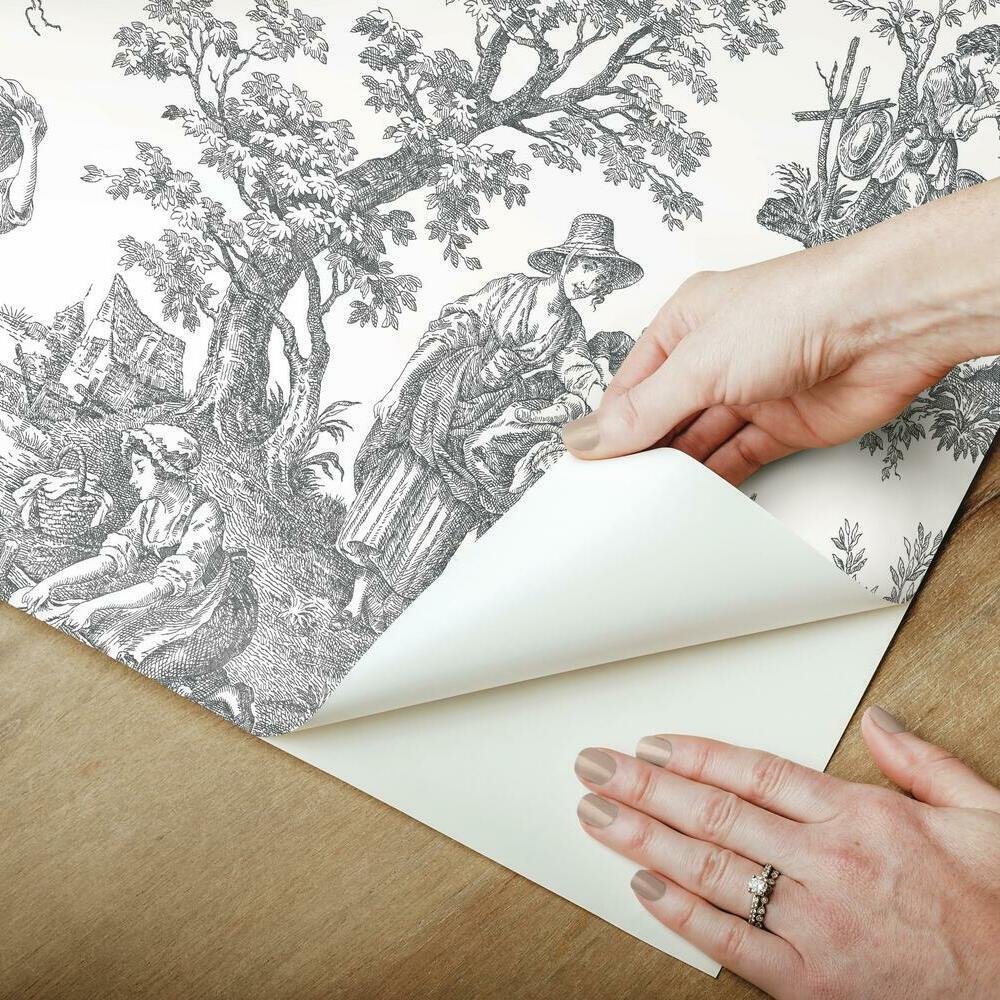 waverly-country-life-toile-peel-and-stick-wallpaper-grey-york-wallcoverings-rmk11869wp