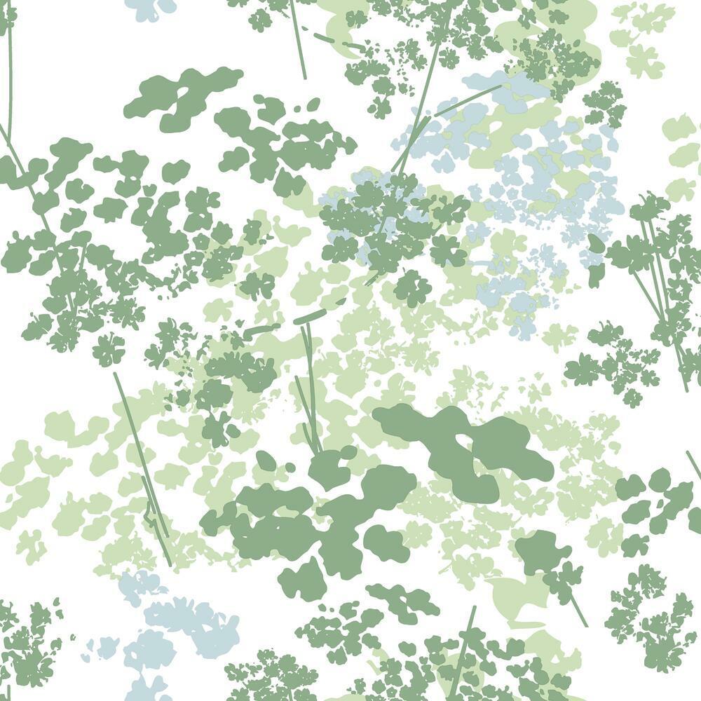 Queen Anne's Lace Peel & Stick Wallpaper - Green - York Wallcoverings - RMK11990WP