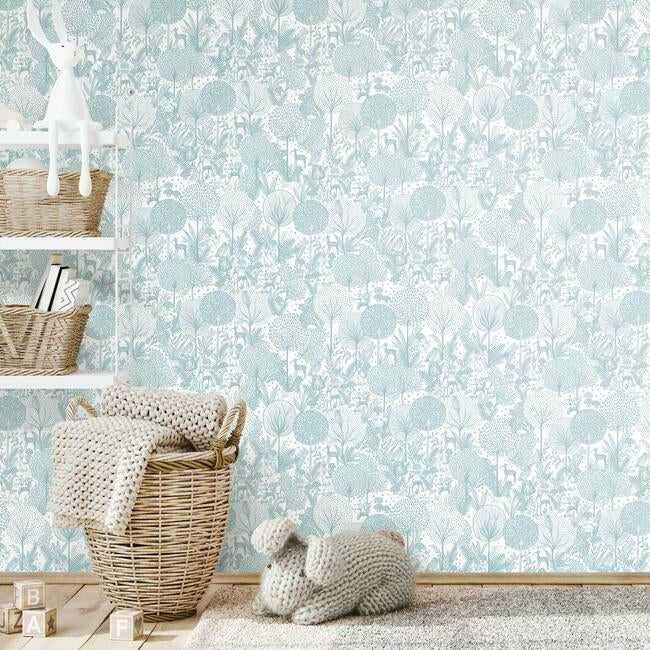 forest-friends-peel-stick-wallpaper-teal-york-wallcoverings-rmk12074rl