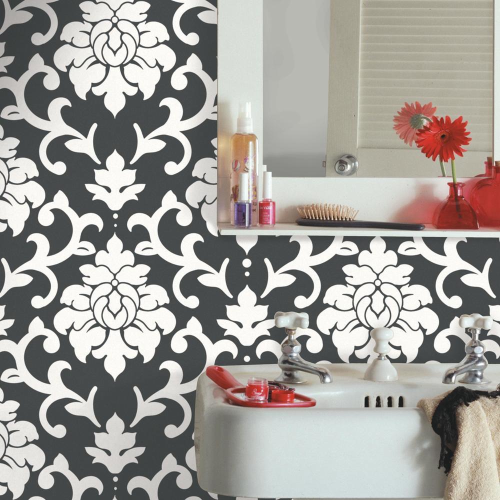 damask-peel-and-stick-wallpaper-black-and-white-york-wallcoverings-rmk9114wp