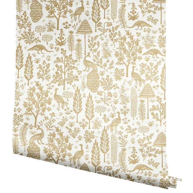 menagerie-toile-wallpaper-white-metallic-gold-york-wallcoverings-rp7371