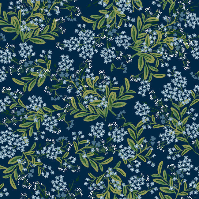 Cornflower Wallpaper - Navy - York Wallcoverings - RP7385