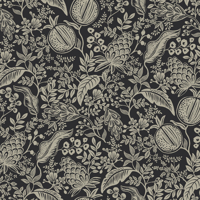 pomegranate-wallpaper-black-linen-york-wallcoverings-rp7389