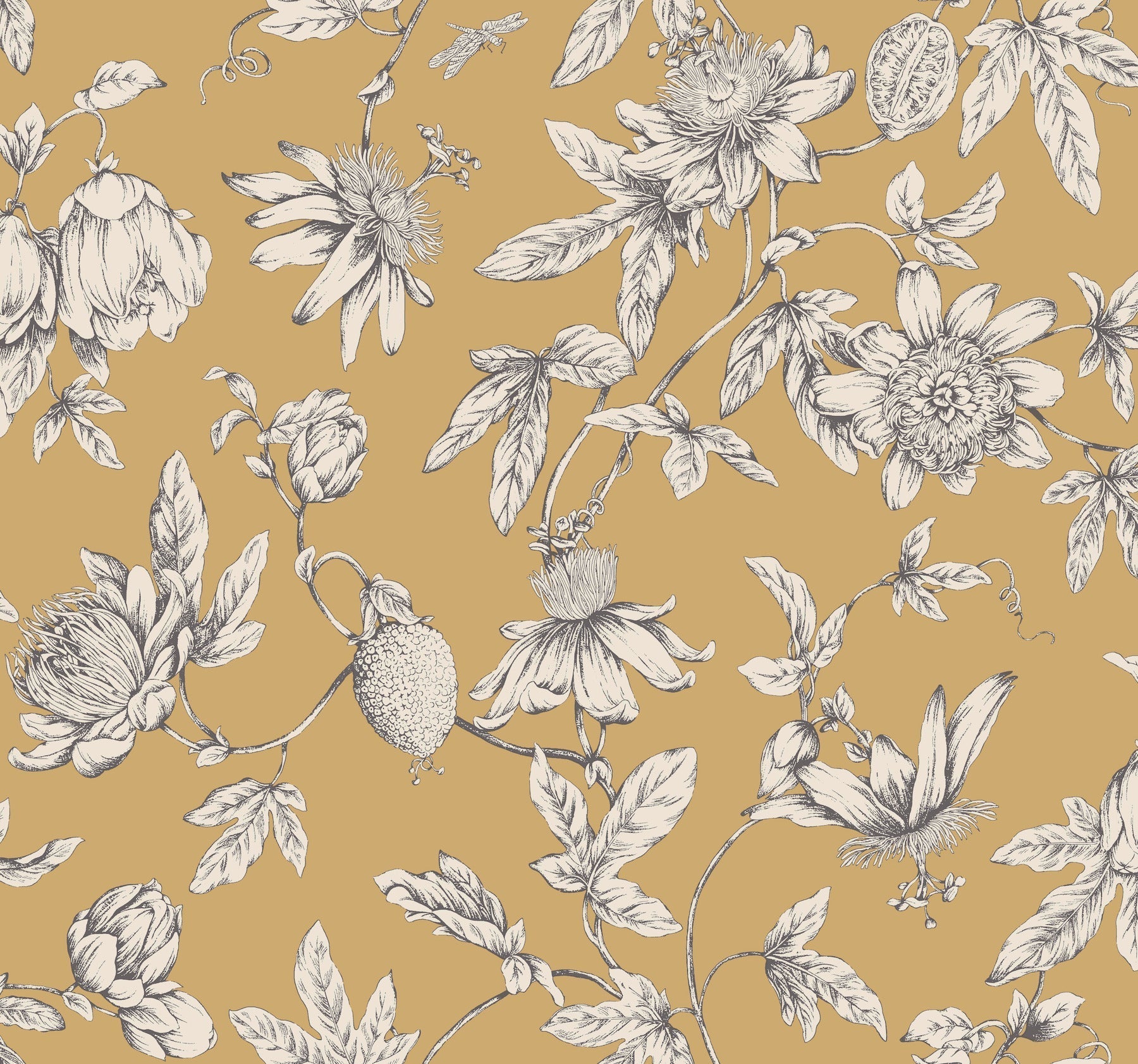 passion-flower-toile-wallpaper-harvest-york-wallcoverings-rt7855