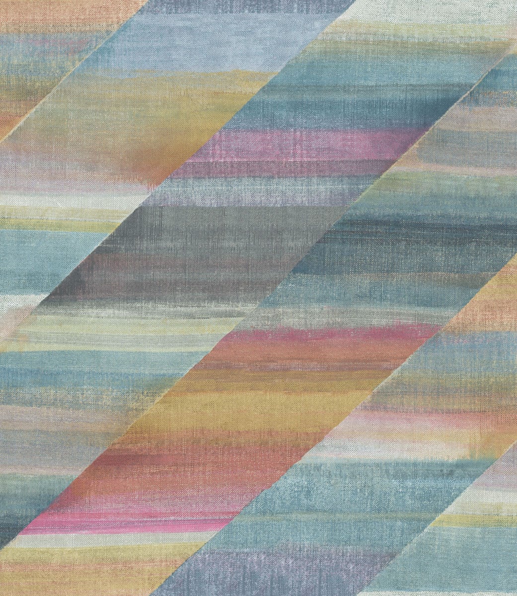 Seabrook Designs RY30313 Boho Rhapsody Rainbow Diagonals  Wallpaper Aged Wine and Antique Gold