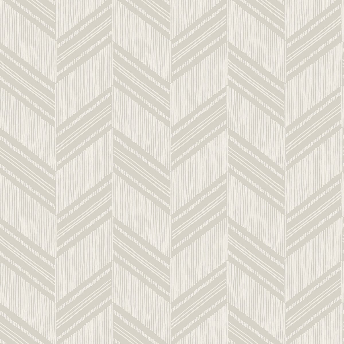 Seabrook Designs RY30405 Boho Rhapsody Boho Chevron Stripe Stringcloth  Wallpaper Cinder Gray and Ivory