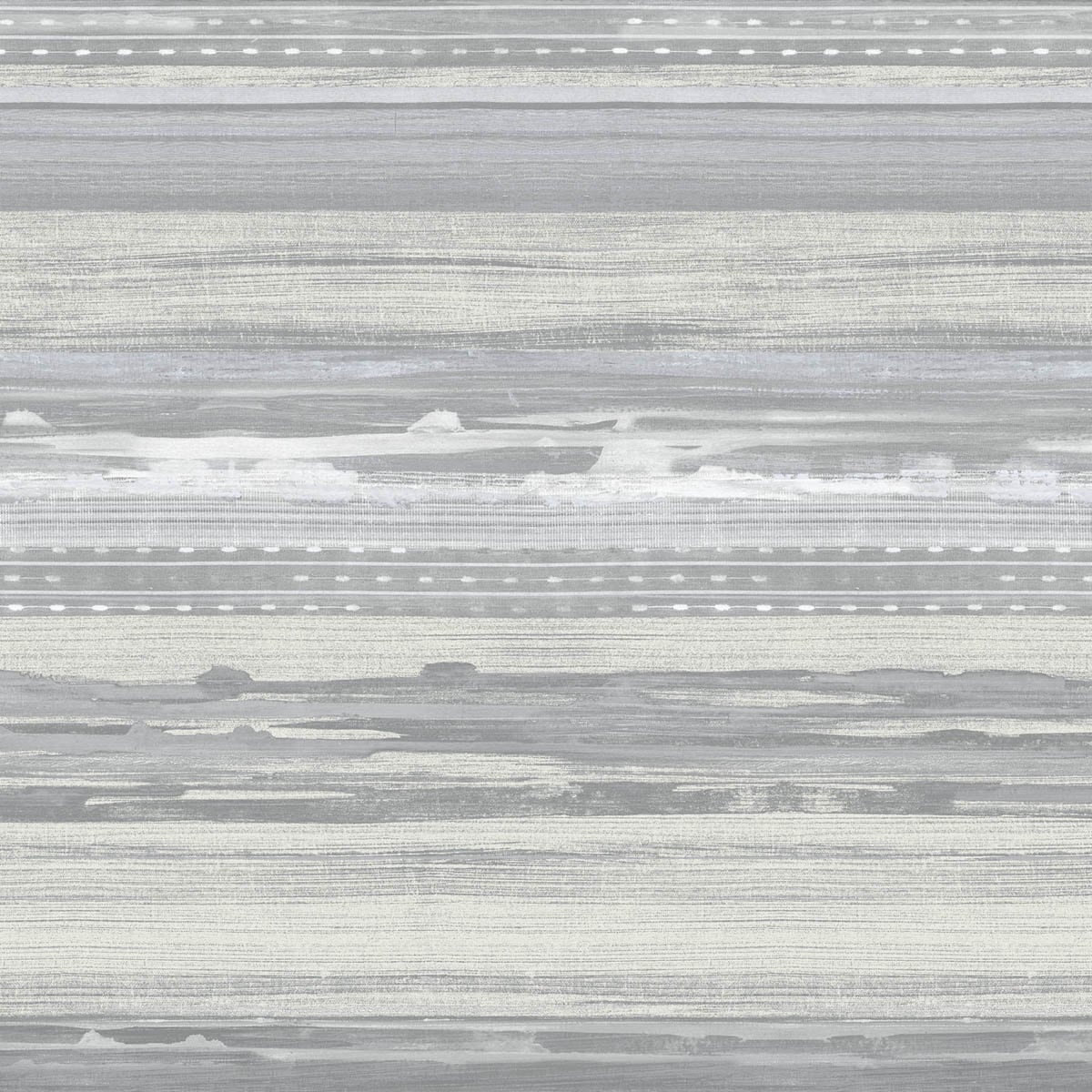 Seabrook Designs RY31310 Boho Rhapsody Horizon Brushed Stripe  Wallpaper Cinder Gray and Ivory