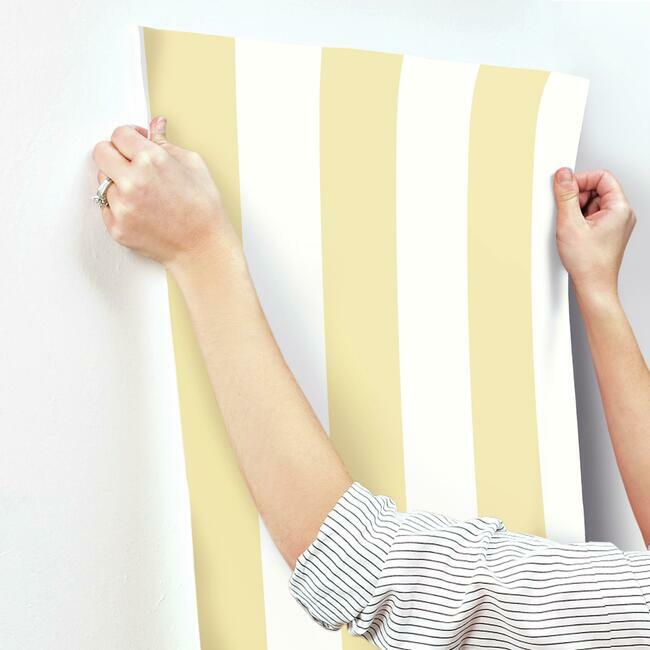 awning-stripe-wallpaper-yellow-york-wallcoverings-sa9178