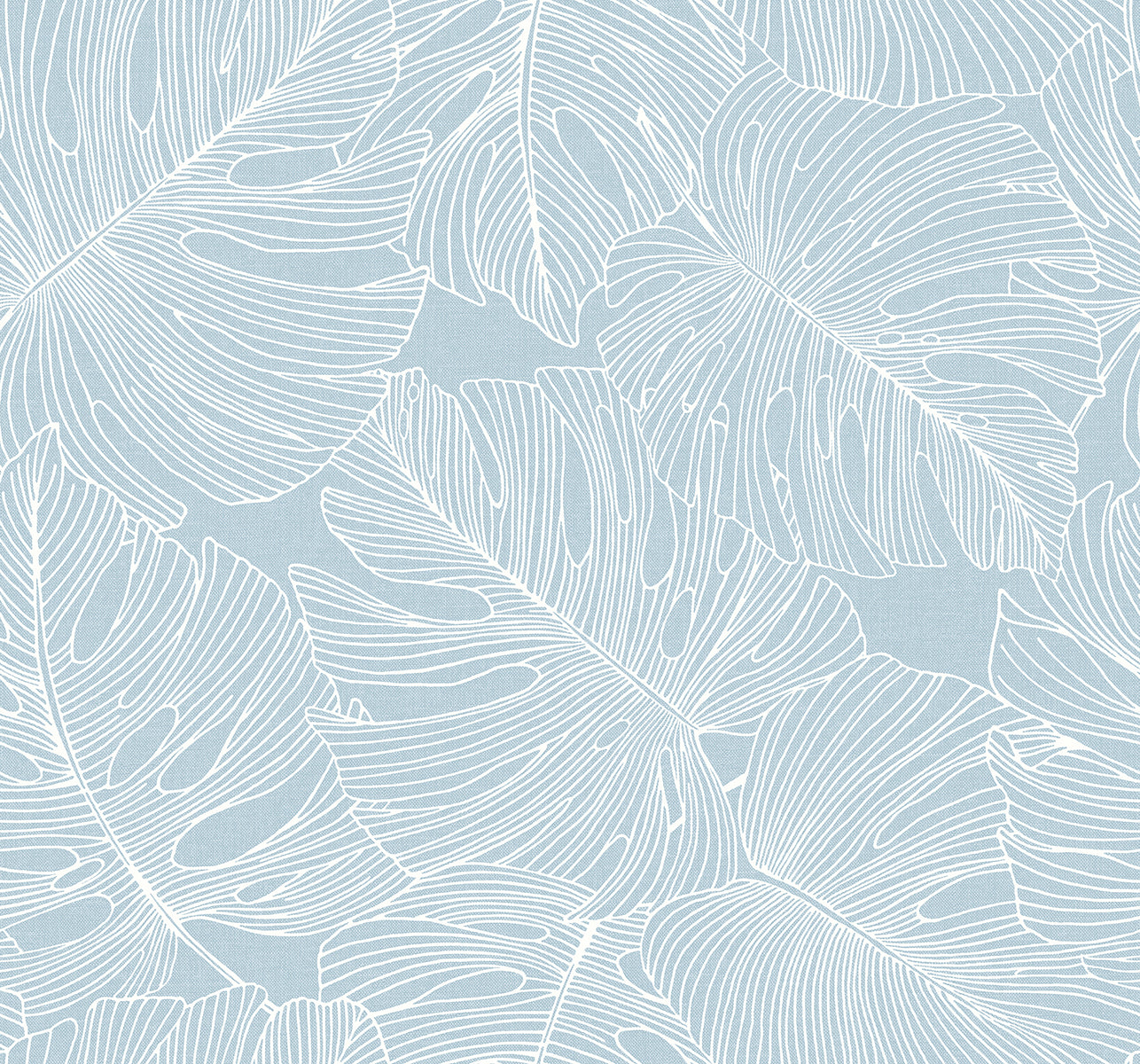 Seabrook Designs SC20202 Summer House Tarra Monstera Leaf  Wallpaper Early Sky