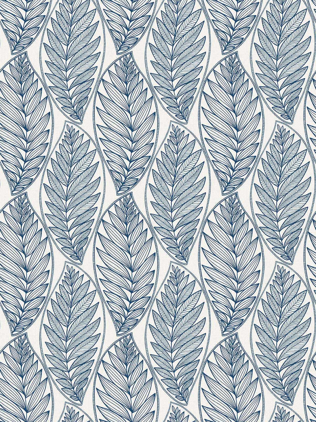 Seabrook Designs SC20302 Summer House Kira Leaf Husk  Wallpaper Blue Suede