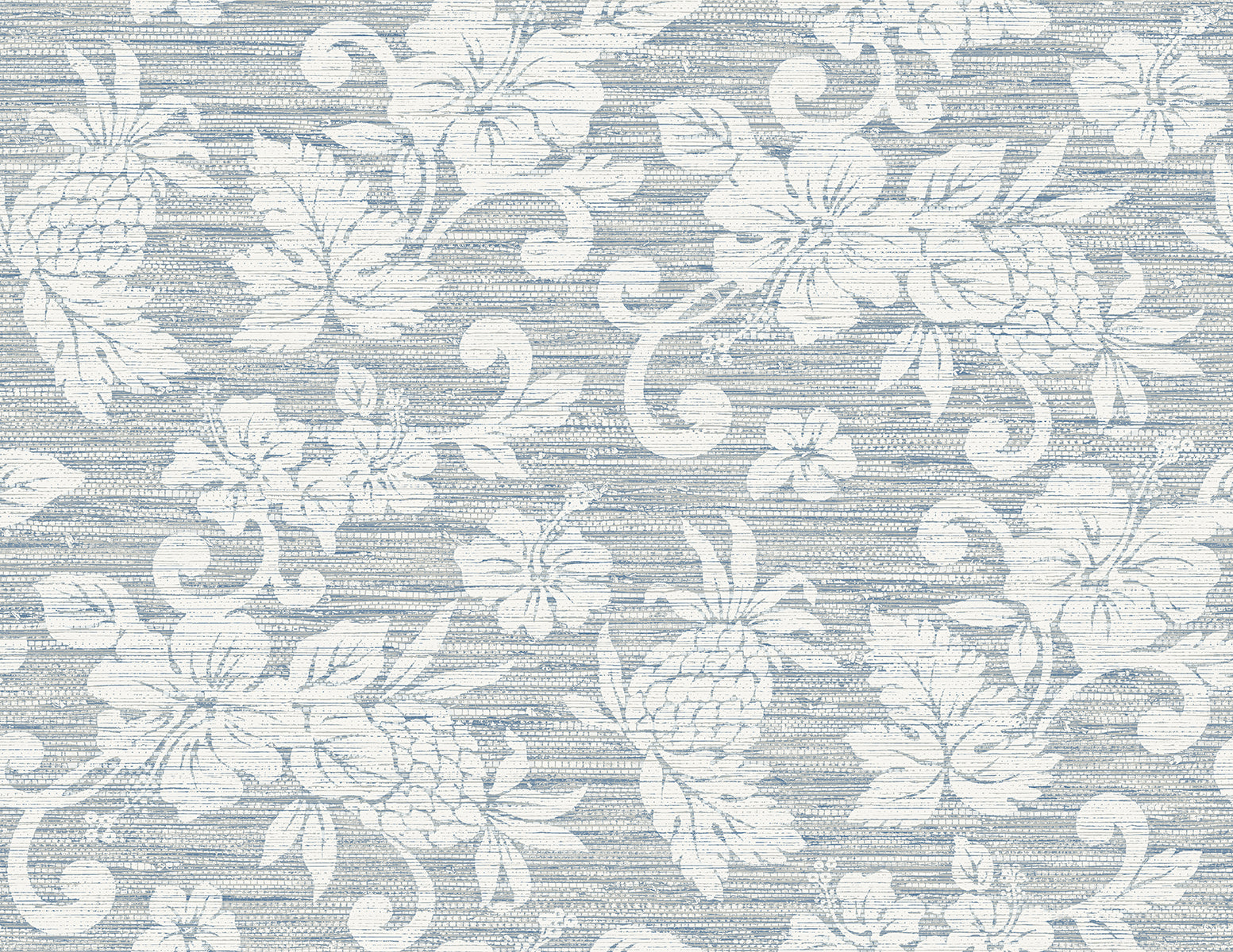 Seabrook Designs SC20812 Summer House Juno Island Floral  Wallpaper Fantasy Blue