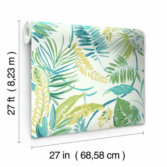 tropical-toss-wallpaper-aqua-yellow-york-wallcoverings-tc2626