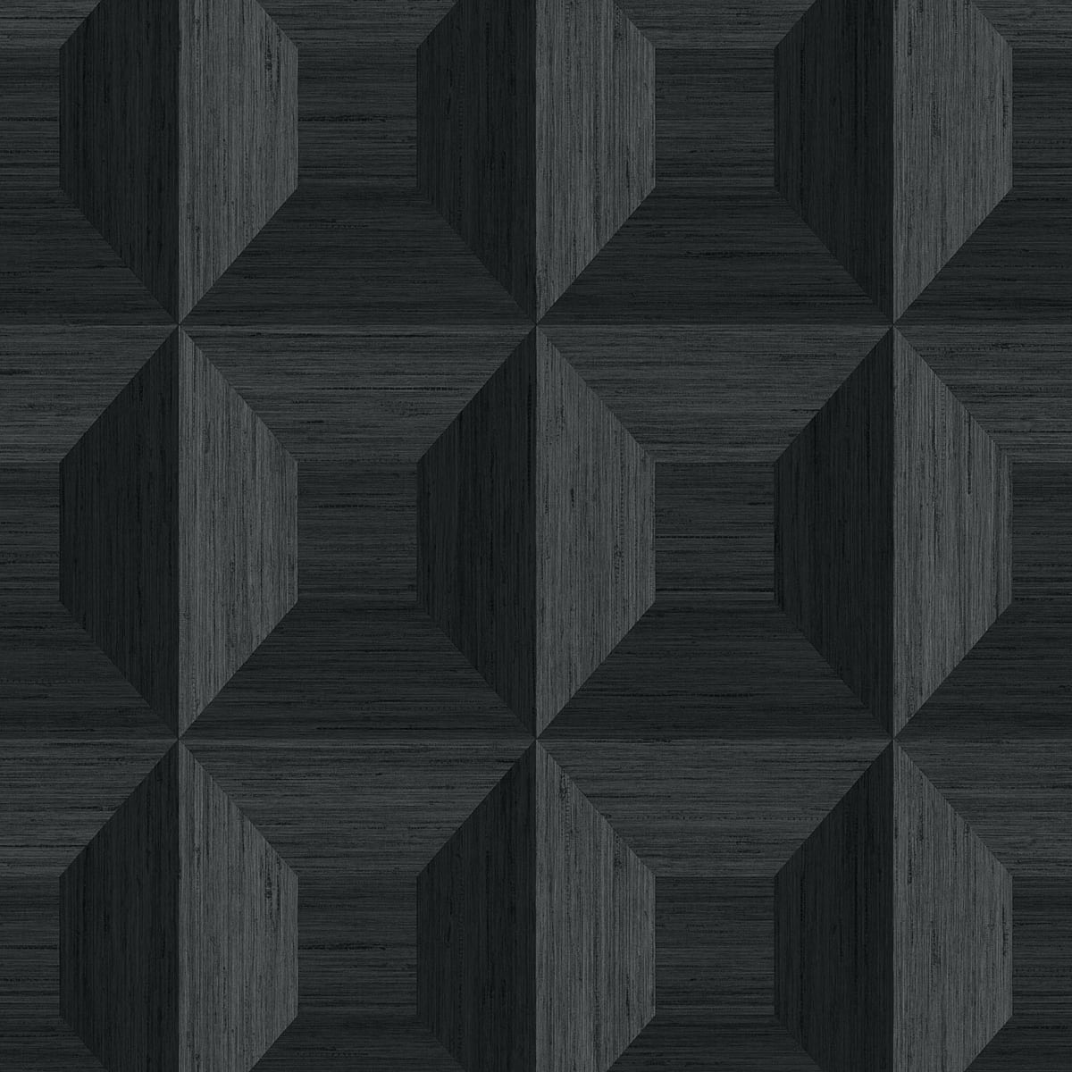 Seabrook Designs TC70600 More Textures Squared Away Geometric Embossed Vinyl  Wallpaper Ebony