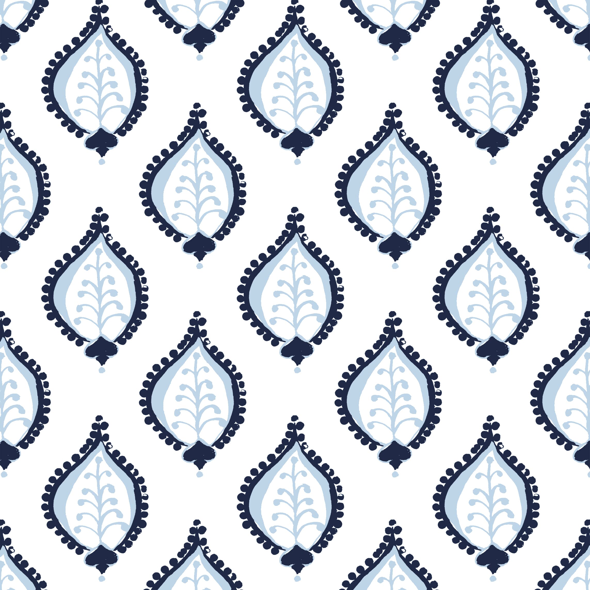 W04vl-1 Gentle Navy Wallpaper by Stout Fabric