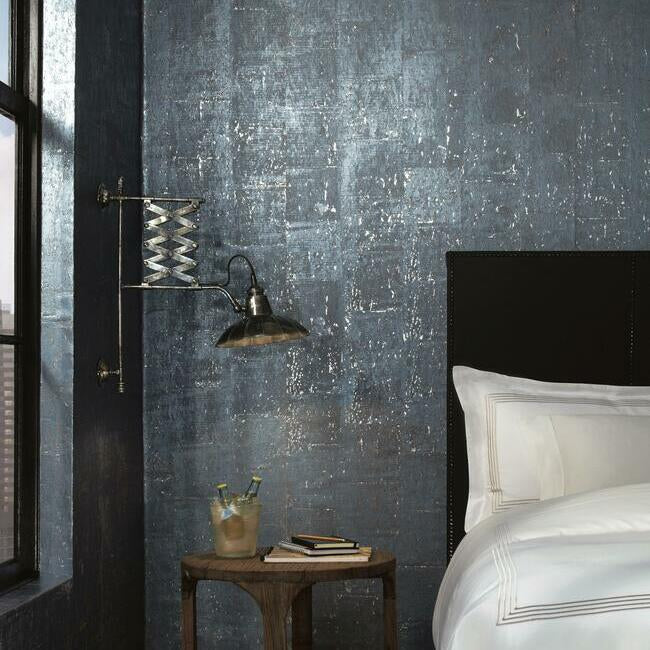 cork-wallpaper-blue-on-silver-york-wallcoverings-gr1095