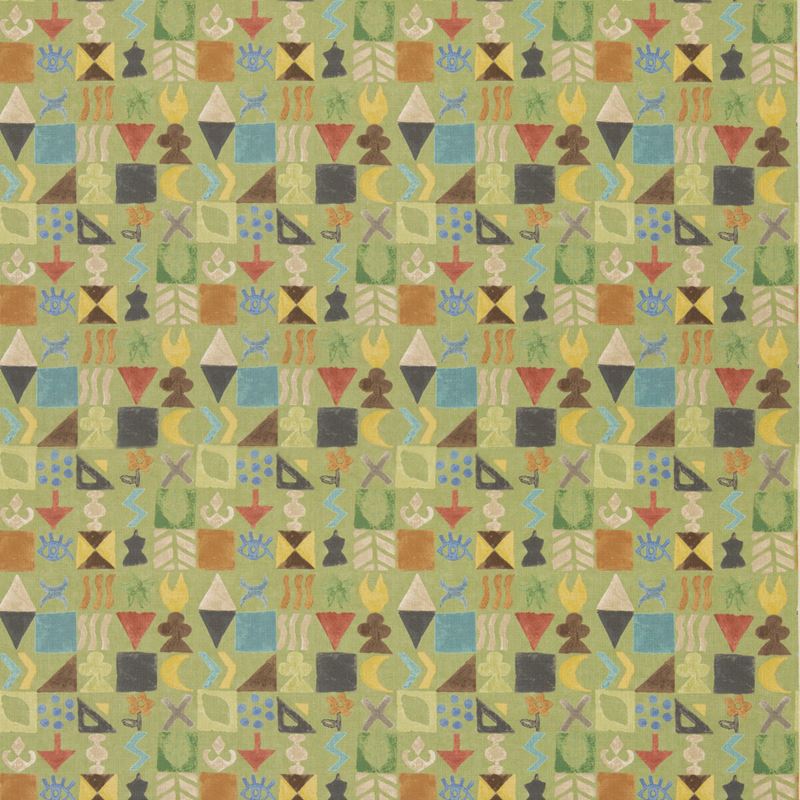 G P & J Baker Fabric BP11049.3 Potato Print Green
