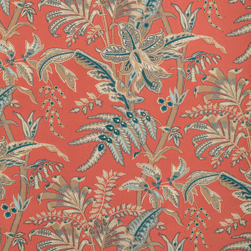 Brunschwig & Fils Fabric BR-79121.2413 Seychelles Cotton Print Coral