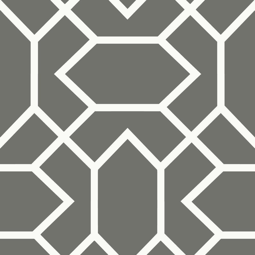 Modern Geometric Peel and Stick Wallpaper - Dark Gray - York Wallcoverings - RMK9069WP