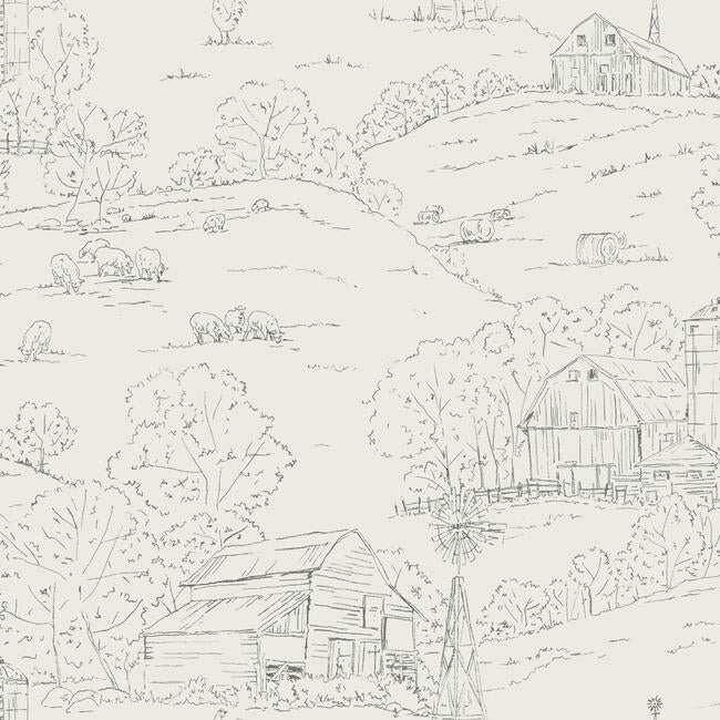 pasture-toile-wallpaper-taupe-charcoal-york-wallcoverings-fh4033