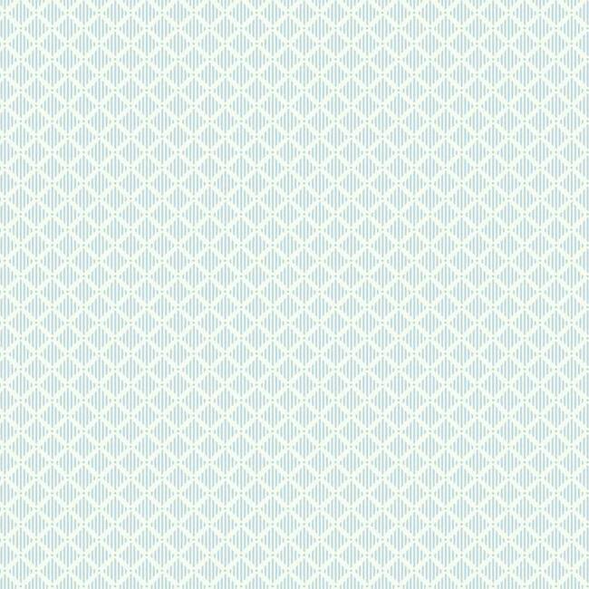 Diamond Gate Wallpaper - Blue/White - York Wallcoverings - GR6005