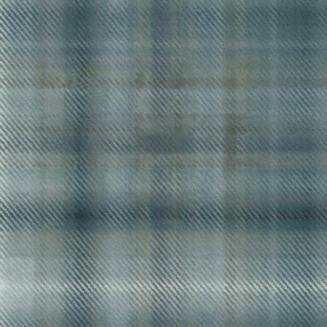 Sterling Plaid Wallpaper - Indigo - York Wallcoverings - HO2158