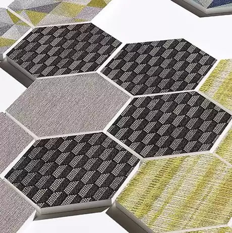 Intarsia Honeycomb Cappuccino/Metallic - Osborne & Little - W6762-01 Wallcovering