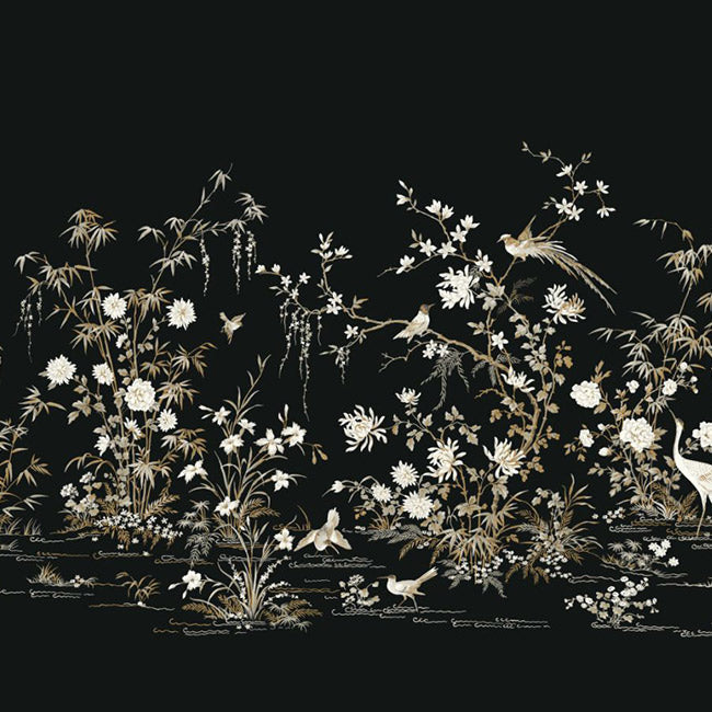 flowering-vine-chinoiserie-mural-black-york-wallcoverings-kt2264m