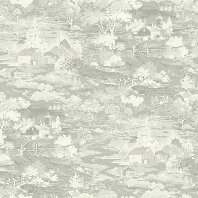 Homestead Wallpaper - Light Grey - York Wallcoverings - MH1501