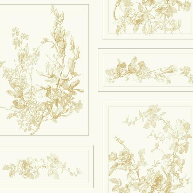 The Magnolia Wallpaper - Sunny - York Wallcoverings - MH1546