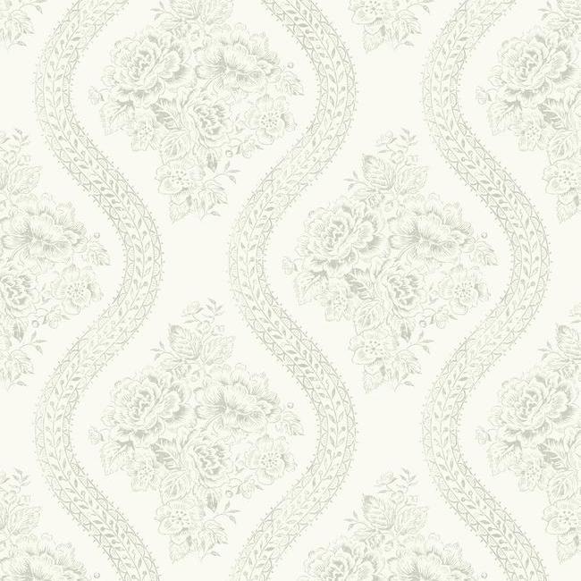 Coverlet Floral Wallpaper - Cupola - York Wallcoverings - MH1595