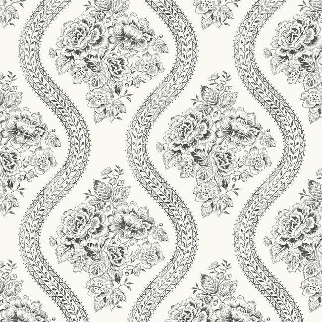 coverlet-floral-wallpaper-black-on-white-york-wallcoverings-mh1597