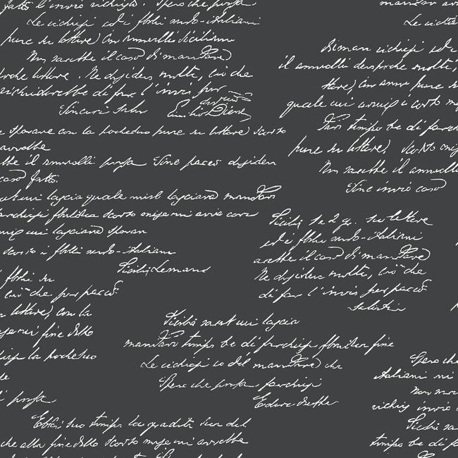 Noteworthy Wallpaper - Black - York Wallcoverings - MH1611