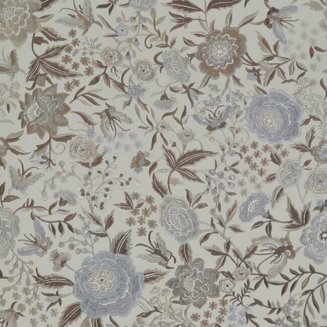 Oriental Garden Wallpaper - Cream/Silver/Sepia - York Wallcoverings - MI10011