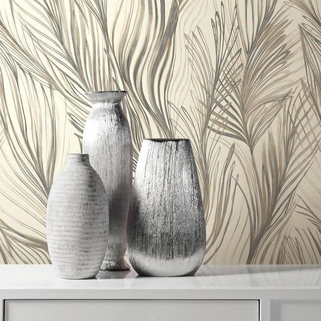 peaceful-plume-wallpaper-charcoal-gold-york-wallcoverings-na0503