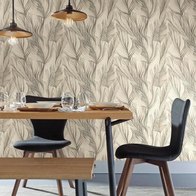 peaceful-plume-wallpaper-charcoal-gold-york-wallcoverings-na0503