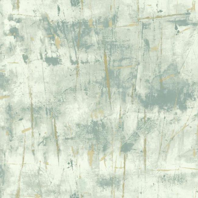 Modern Art Wallpaper - Blue/Gold - York Wallcoverings - NA0565