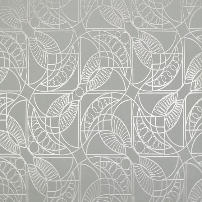 Cartouche Wallpaper - Blue/Silver - York Wallcoverings - NW3527