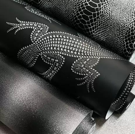 Komodo Black/Silver - Osborne & Little - W6300-02 Wallcovering