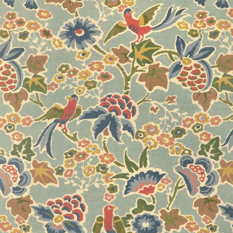 Lee Jofa Wallpaper P2023127.353 Posy Paper Aqua/Ivy