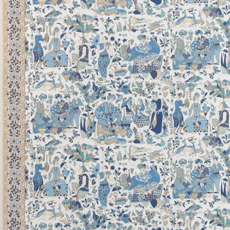 Brunschwig & Fils Wallpaper P8024100.516 Shalimar Blue/Sand