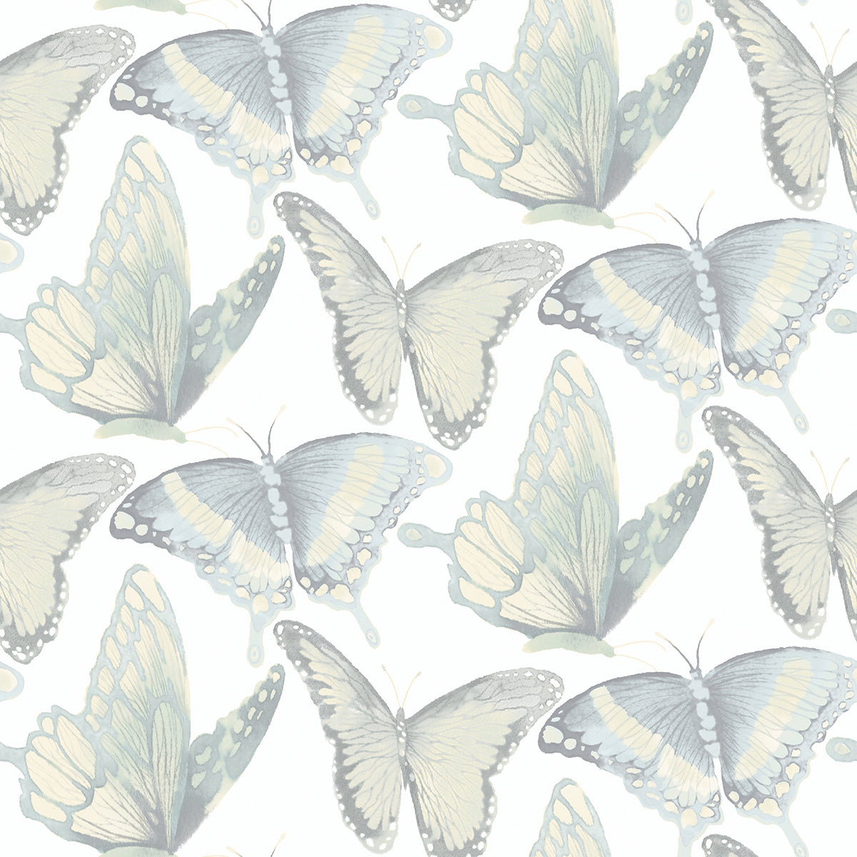 Picture of Janetta Mint Butterfly Wallpaper