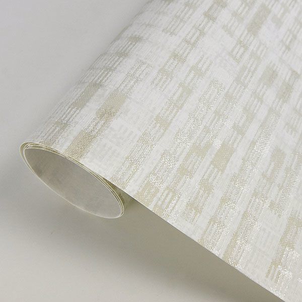 Clarice Cream Distressed Faux Linen Wallpaper - Brewster Wallcovering