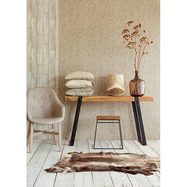 Esmee Taupe Wood Wallpaper - Brewster Wallcovering