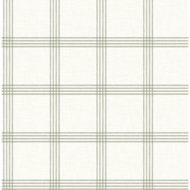 Picture of Twain Green Plaid Wallpaper