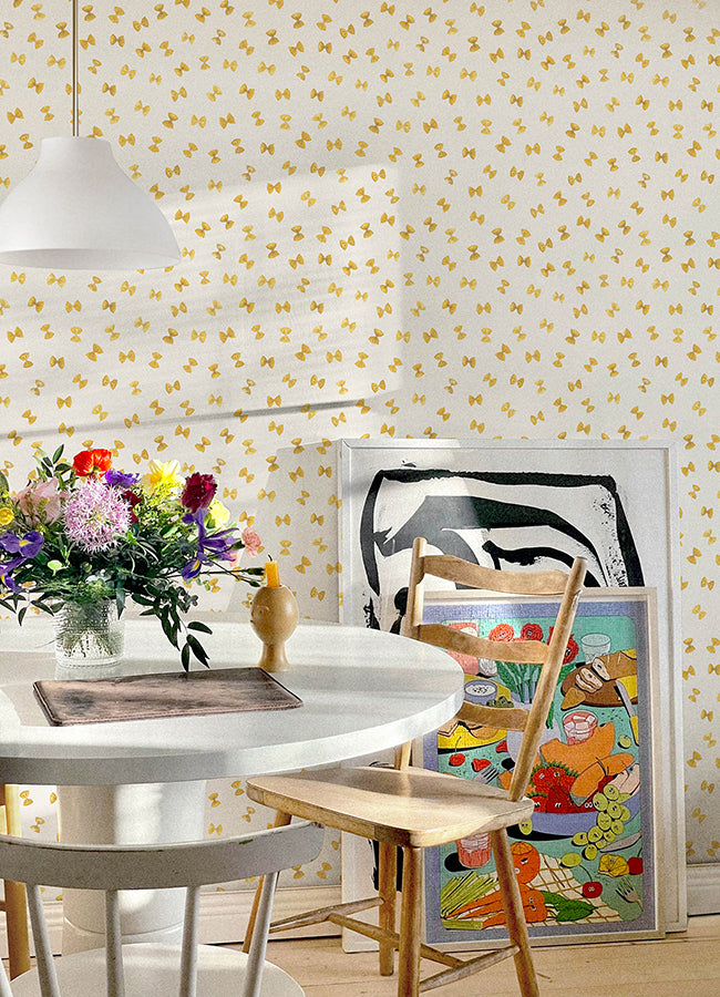 White Pasta Peel and Stick Wallpaper - Brewster Wallcovering